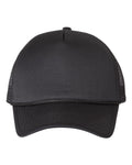 VC700 Black/Black foam trucker cap, blank front view