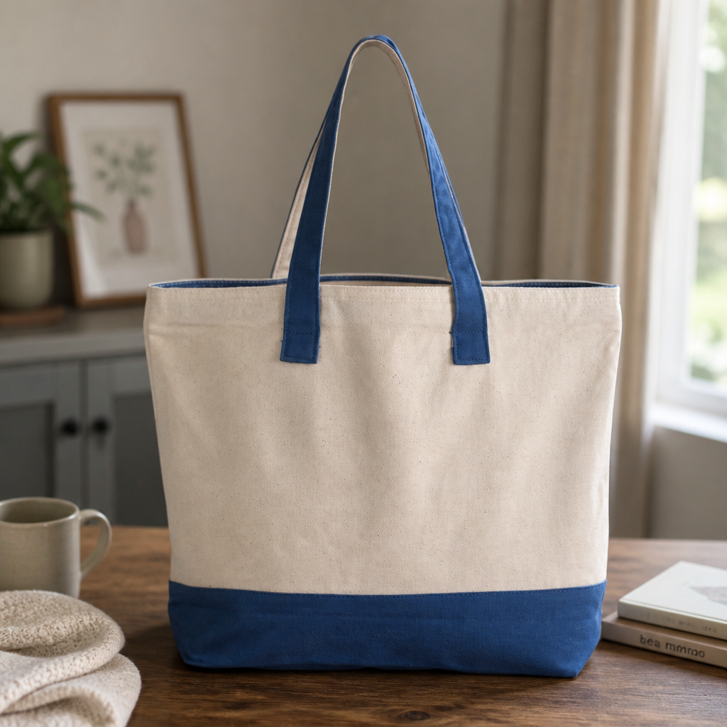 Double Sided Customizable 19L Zippered Tote Bags