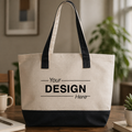 Double Sided Customizable 19L Zippered Tote Bags