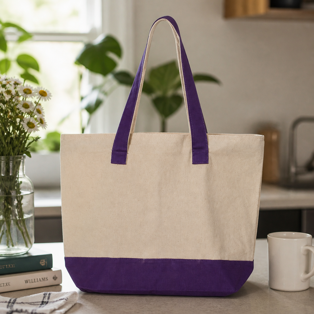 Double Sided Customizable 19L Zippered Tote Bags